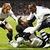 Arsenal 4 v 4 Spurs&nbsp;:&nbsp;Just seconds remain when Luka Modric's shot hits the post and comes out to Aaron Lennon who pounces for a dramatic late equaliser