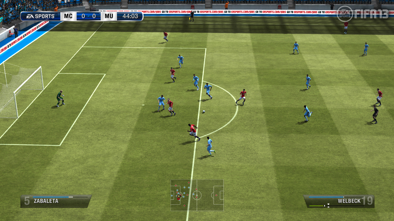 FIFA 13 | Telecam view, Manchester City vs Manchester United