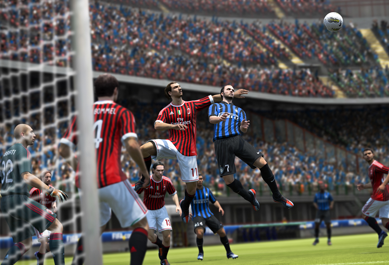 Pazzini rises highest for his header in Inter v AC Milan derby
