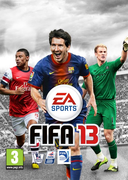 Alex Oxlade-Chamberlain and Joe Hart will join Lionel Messi on the cover of the UK version of FIFA 13