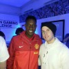 Kai 'deto' Wollin meets the Manchester United squad as he wins the Epson Gaming Challenge