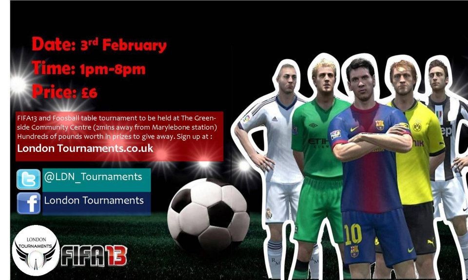 Their first tournament is on the 3rd February 2013 located in the heart of London at the Greenside Community Centre