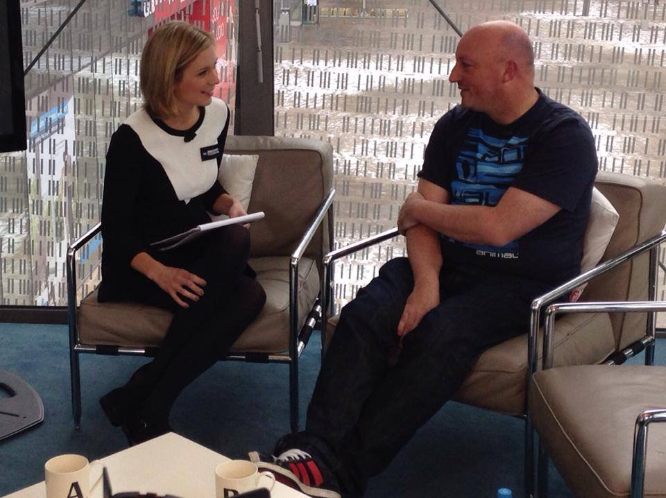 Wittser is interviewed by Rachel Riley