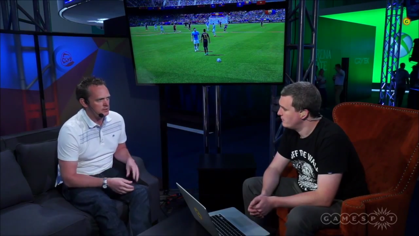 FIFA 15 Lead Producer Nick Channon demos the game to GameSpot at E3