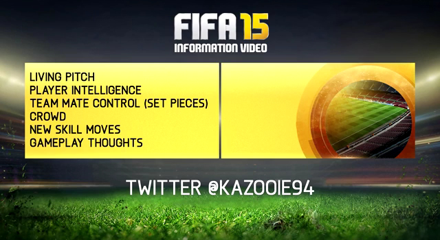 Kazooie94's thoughts on FIFA 15 about the gameplay and some of the new features they've added in this years game.